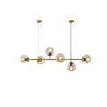 Lustre moderno dourado lustre pendente luzes LED lustres pendentes de vidro